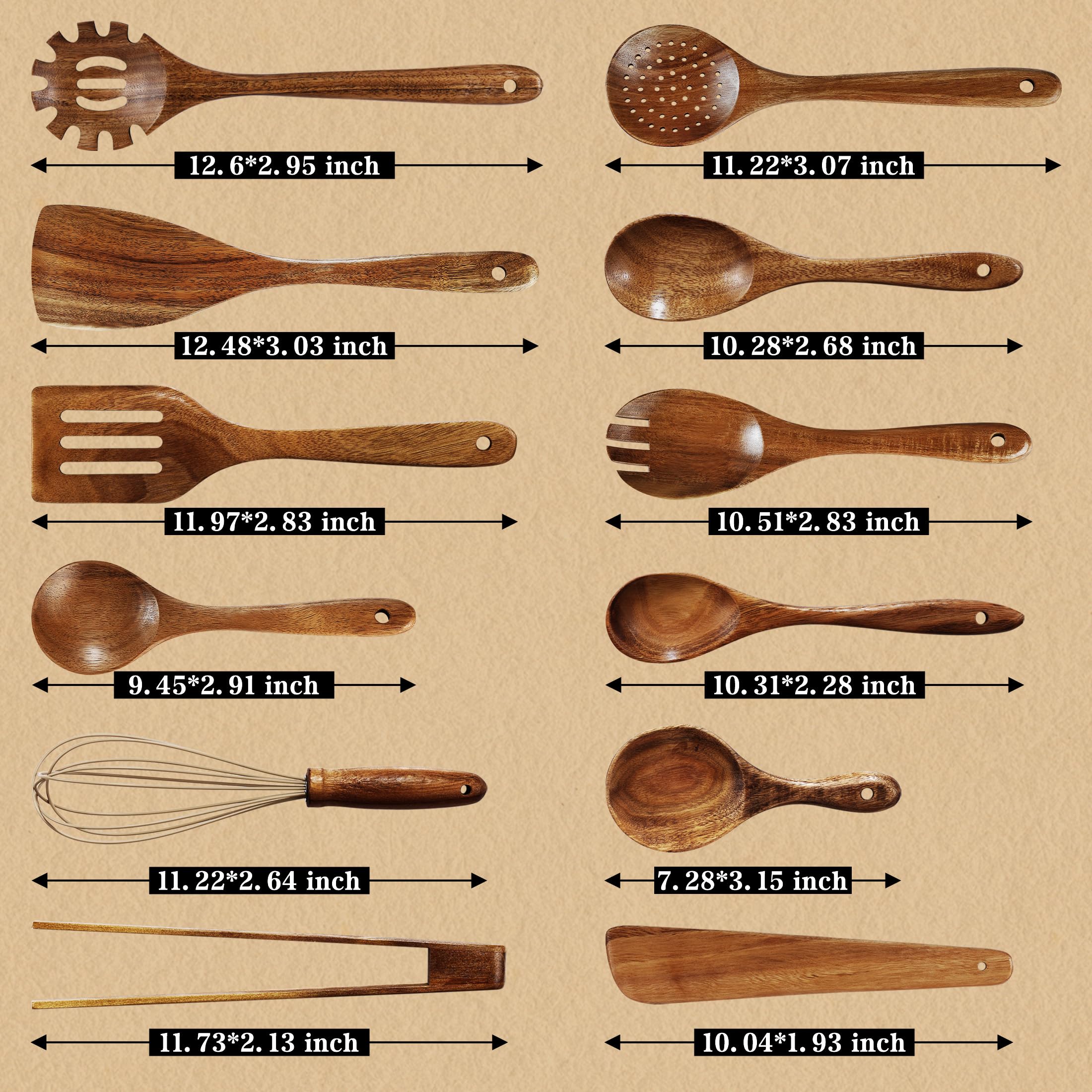 Unokit comfort-grip teak spatula for easy flipping and control
