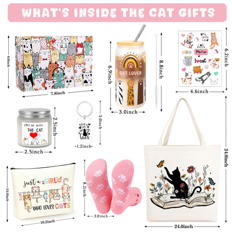 UNQJRY cat gifts makeup bag, keeps cosmetics organized on the go.