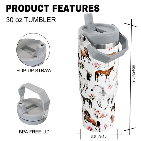 Unyopsa 30oz insulated tumbler with lid keeps drinks hot or cold.