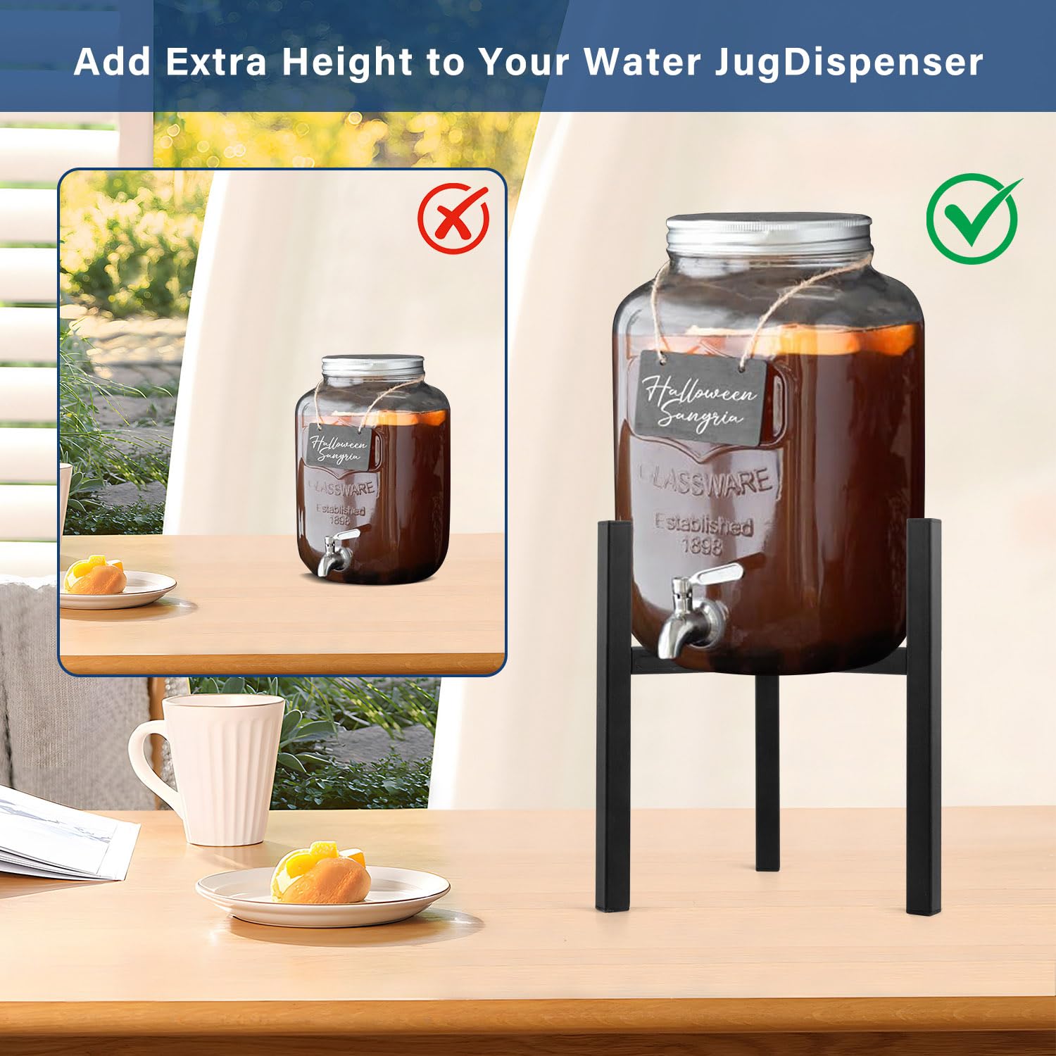 Uoveya adjustable-width stand fits 7–12.6 inch jugs for flexibility