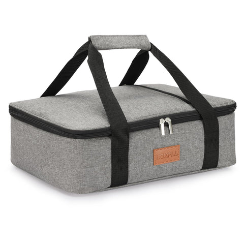 Uoxfill lunch bag front view shows roomy insulated capacity for meals