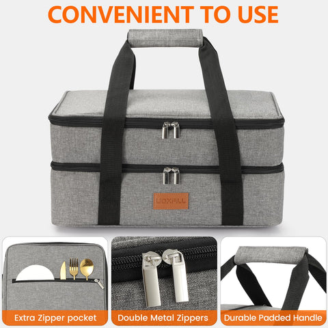 Uoxfill tote pocket keeps utensils and condiments neatly organized.