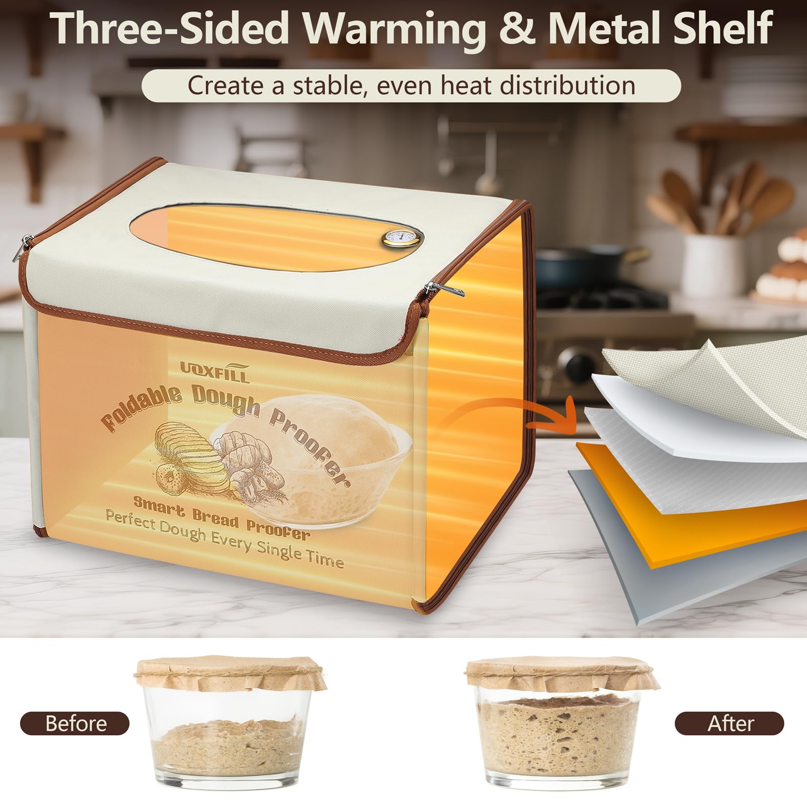Interior space of Uoxfill proofing box ideal for multiple dough batches.