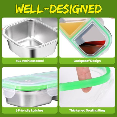 UPABLUNSO 18-8 stainless steel material for durable, rust-resistant storage.
