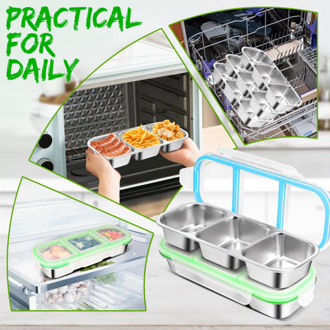 UPABLUNSO divided-design snack box keeps items separated.