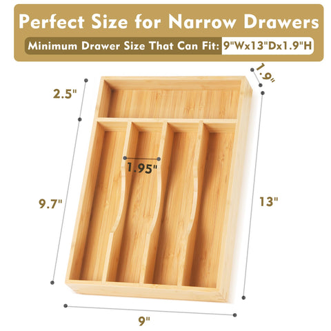 Upassion bamboo close-up showing durable grain and five compartments