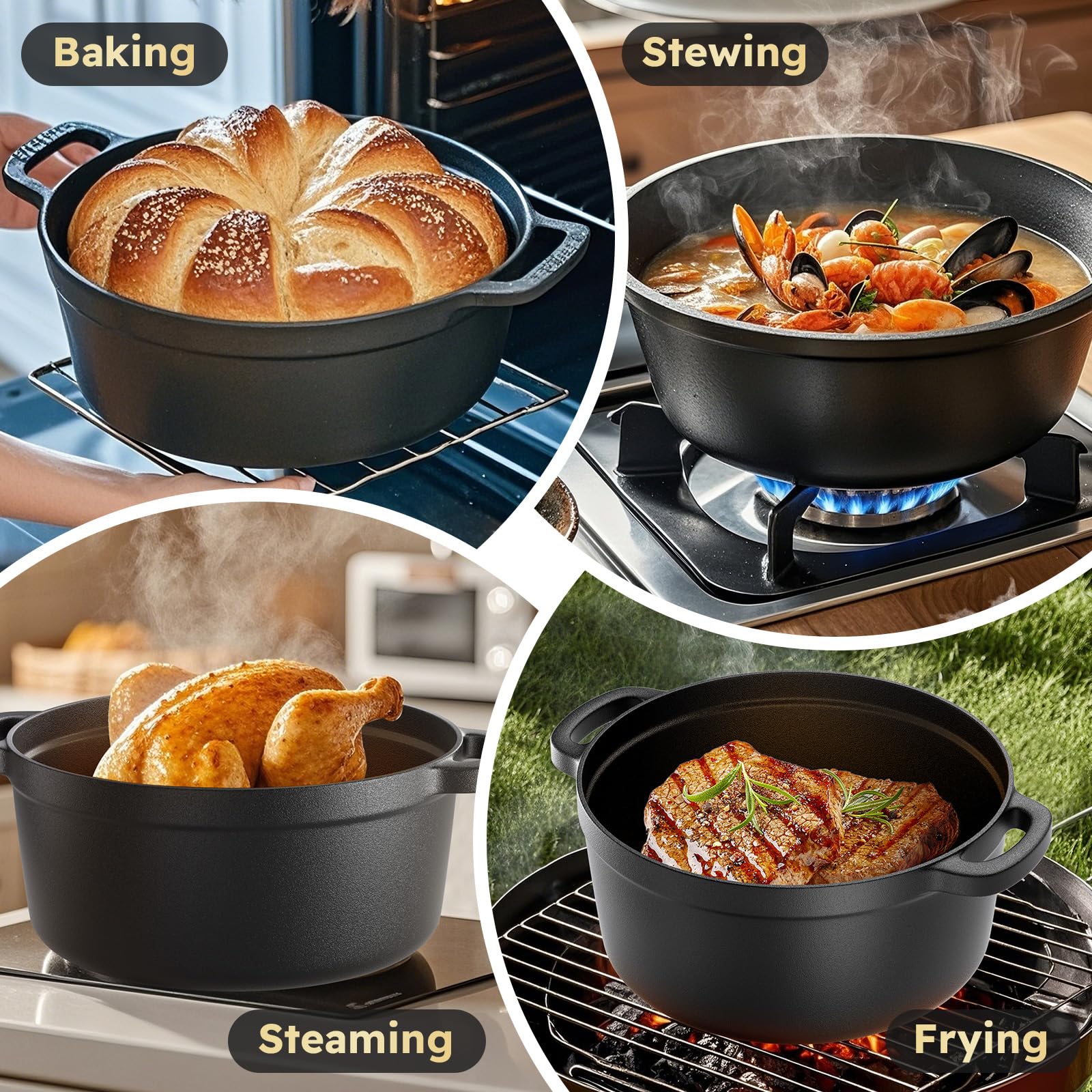 UPCERA bread baking accessories pack showcases pre-seasoned pan and tools