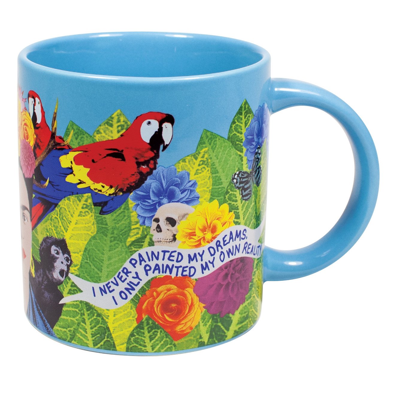 Ergonomic handle on the Frida Kahlo Dreams Mug for comfortable sipping.