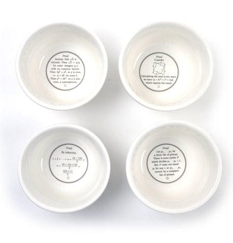 The Unemployed Philosophers Guild Pythagoras bowl with theorem visuals inspiring thoughtful dessert rituals