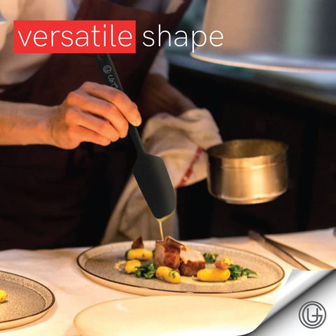 UpGood dishwasher-safe spatulas in black for easy cleaning.