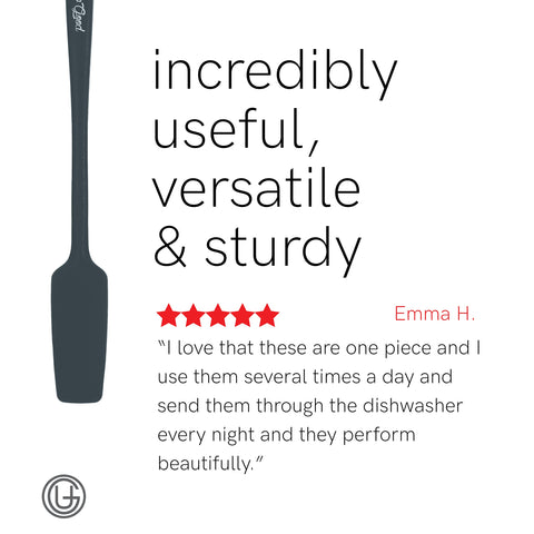 UpGood grey spatula set detail emphasizes soft edges and durability