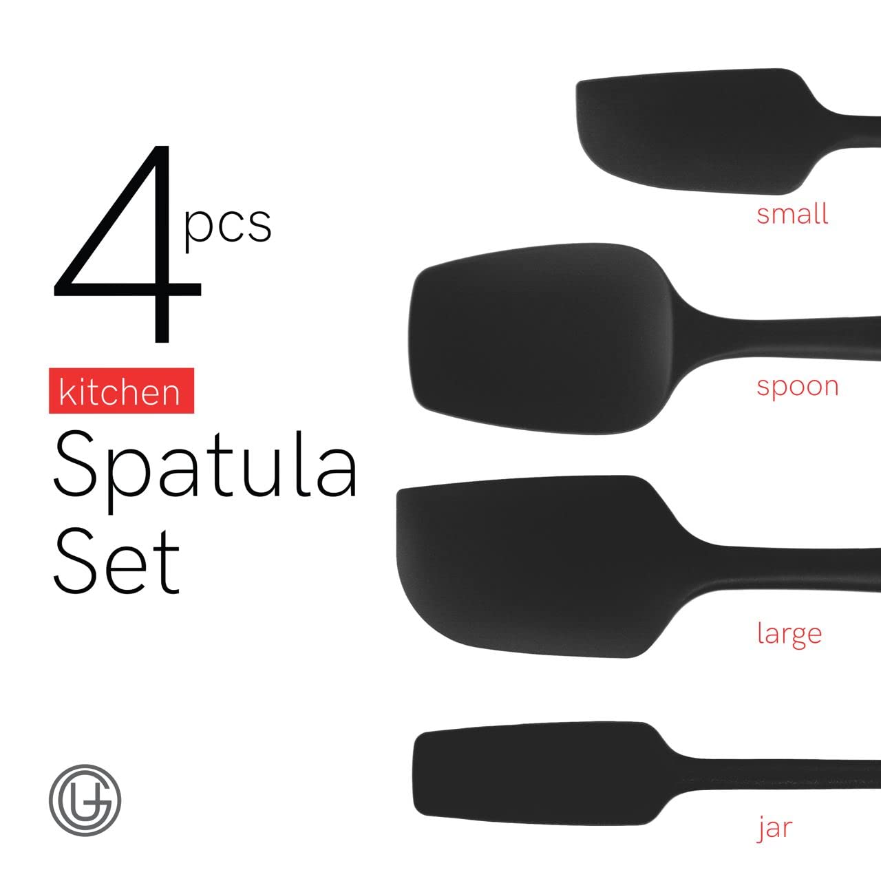 UpGood large spatula in black great for flipping larger portions.