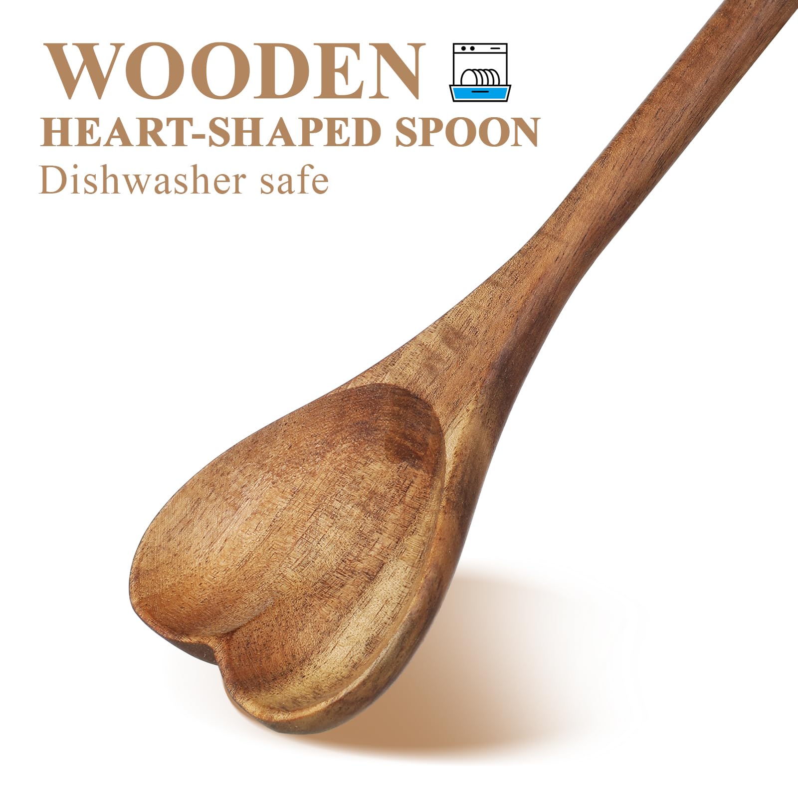 UPKOCH heart spoon hanging hole design for easy display after use.
