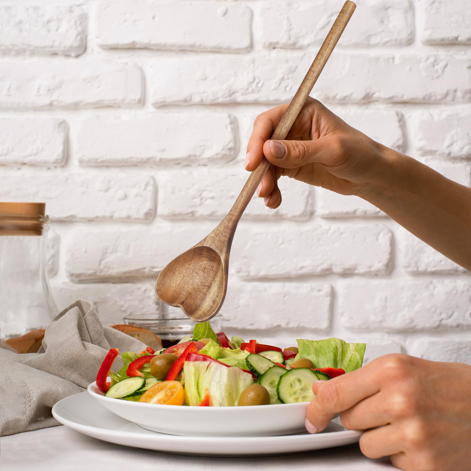 UPKOCH heart spoon blends rustic charm with modern kitchen decor.