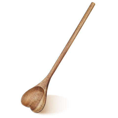 UPKOCH heart spoon with long handle in close-up, ideal for precise stirring.