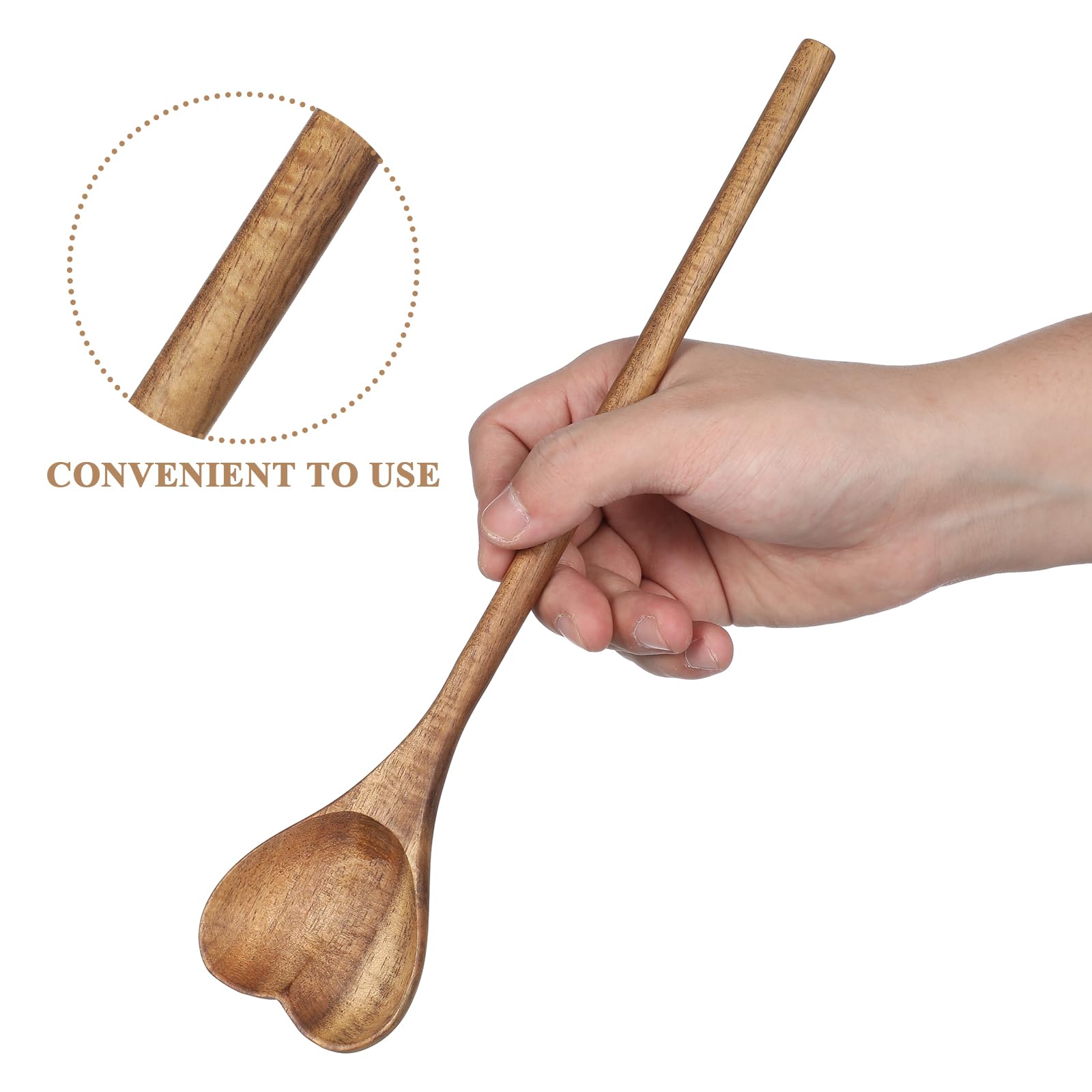 UPKOCH heart spoon for stirring soups with comfortable grip.