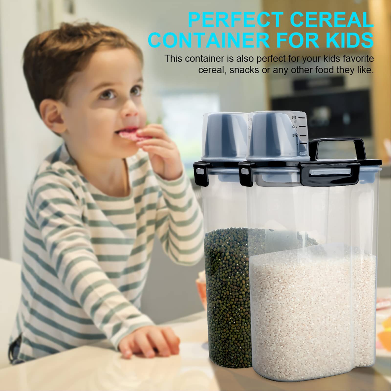 Uppetly four-sided locking lid with silicone seal blocks moisture