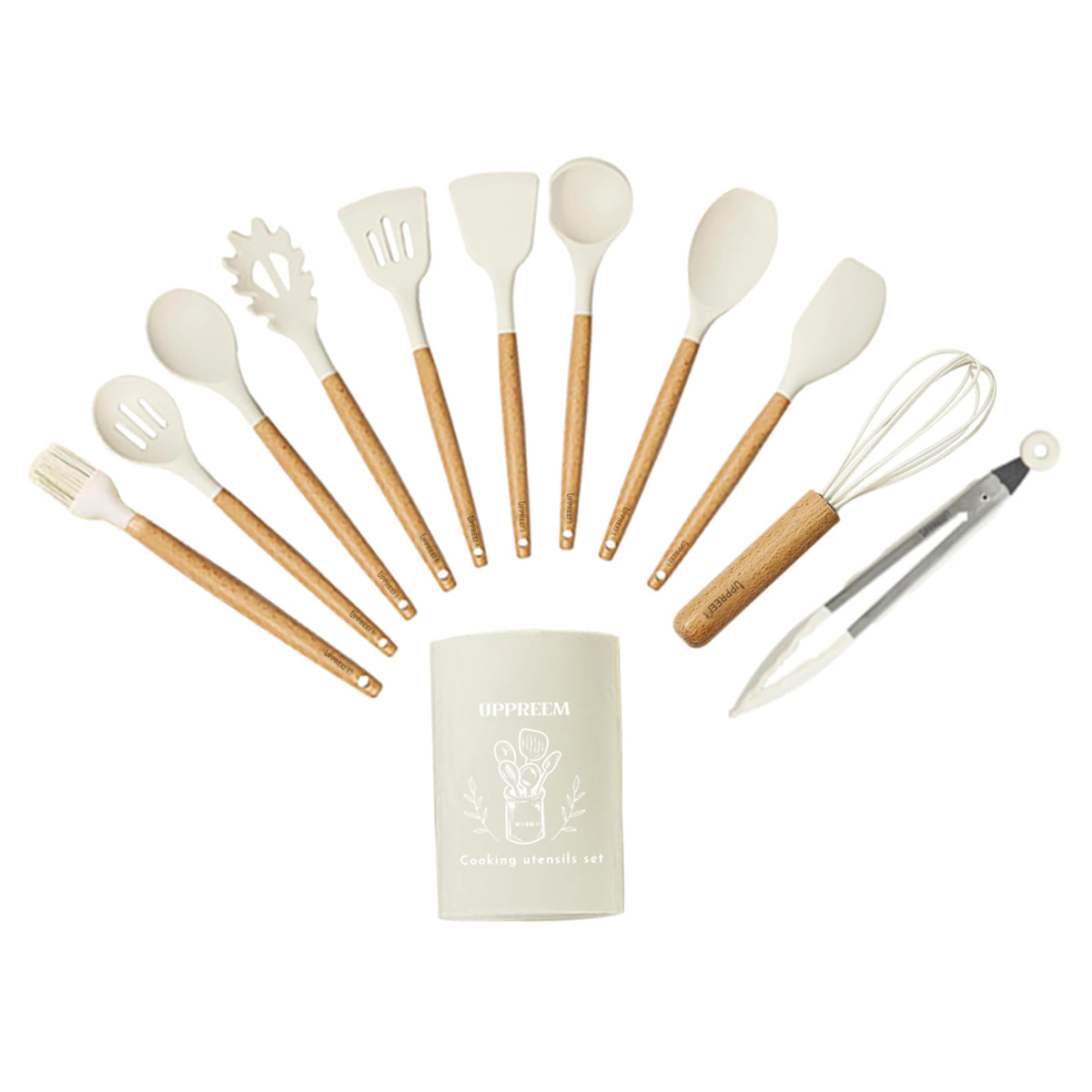 UPPREEM silicone spatulas for non-stick cooking and easy cleanup.