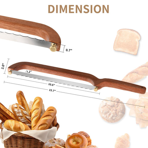 Uprichya bread knife ergonomic right handed handle for comfort