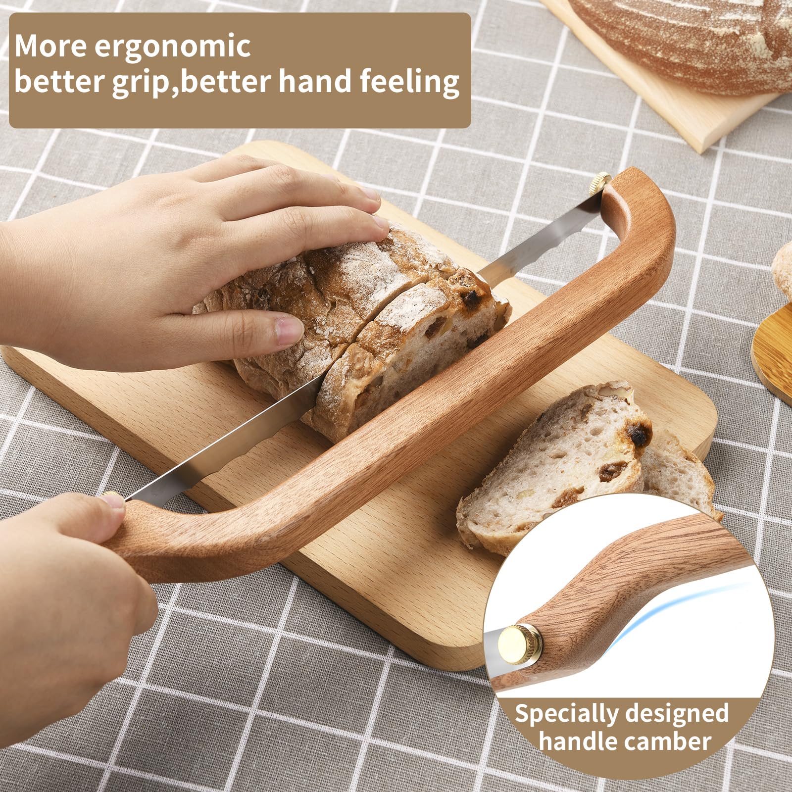 Uprichya bread knife stainless steel blade resists corrosion and stays sharp