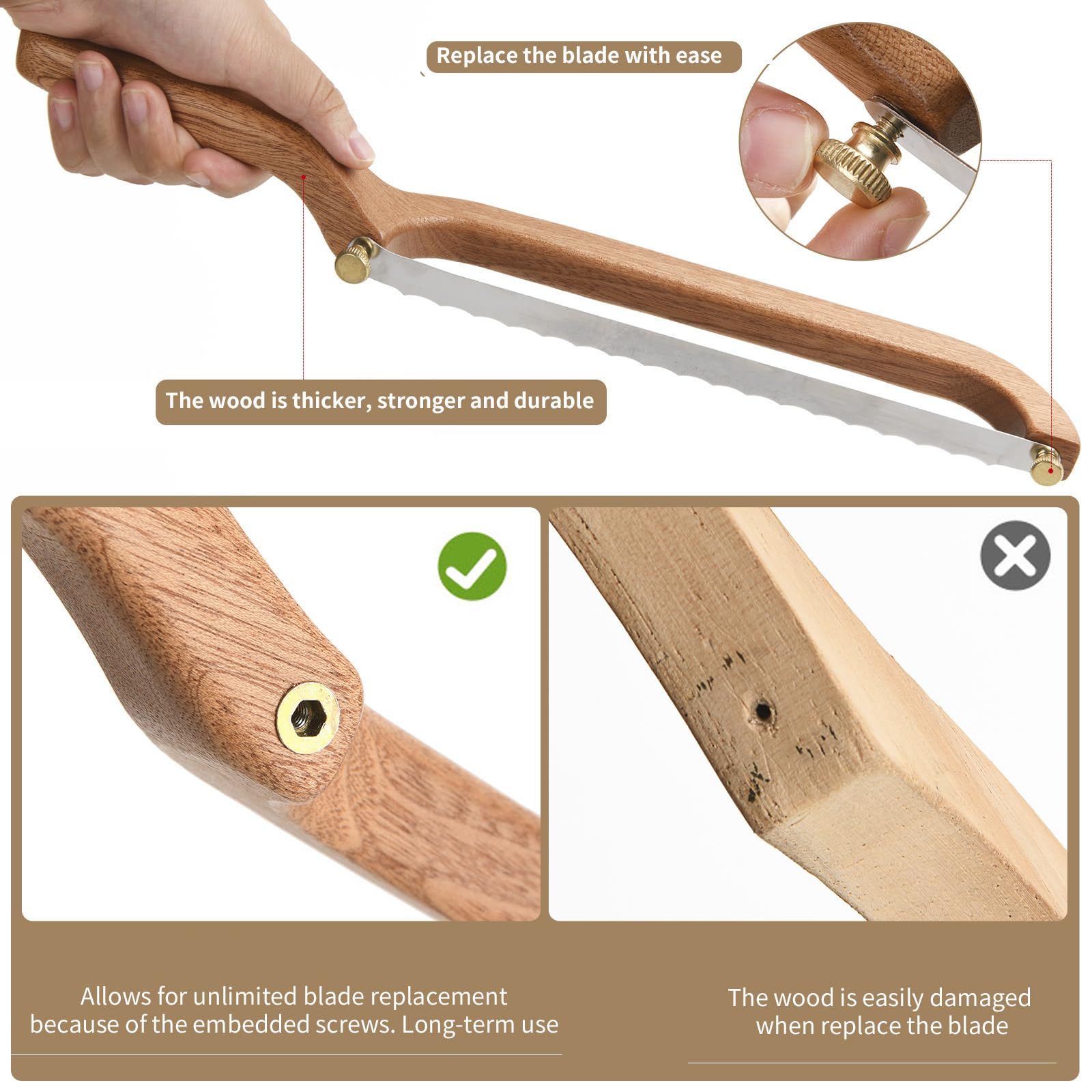 Uprichya replaceable blade system includes spare blade for ongoing use.