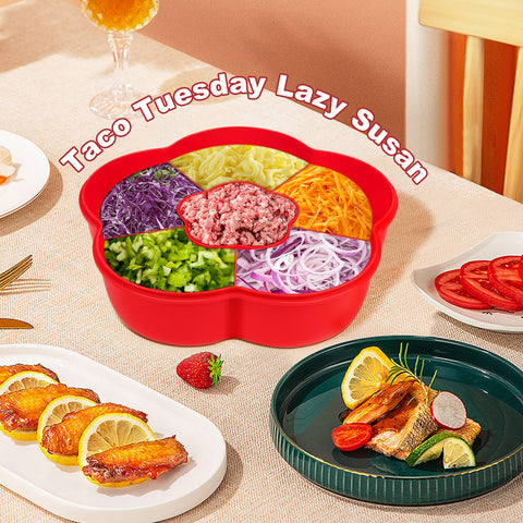 Uprony plastic construction offers a lightweight, durable taco night solution.