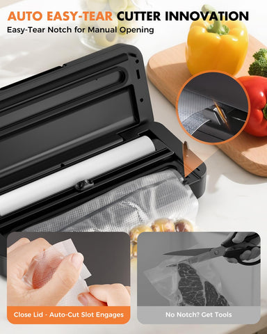 UPRUBE vacuum sealer 12L/min airflow for rapid, airtight preservation.