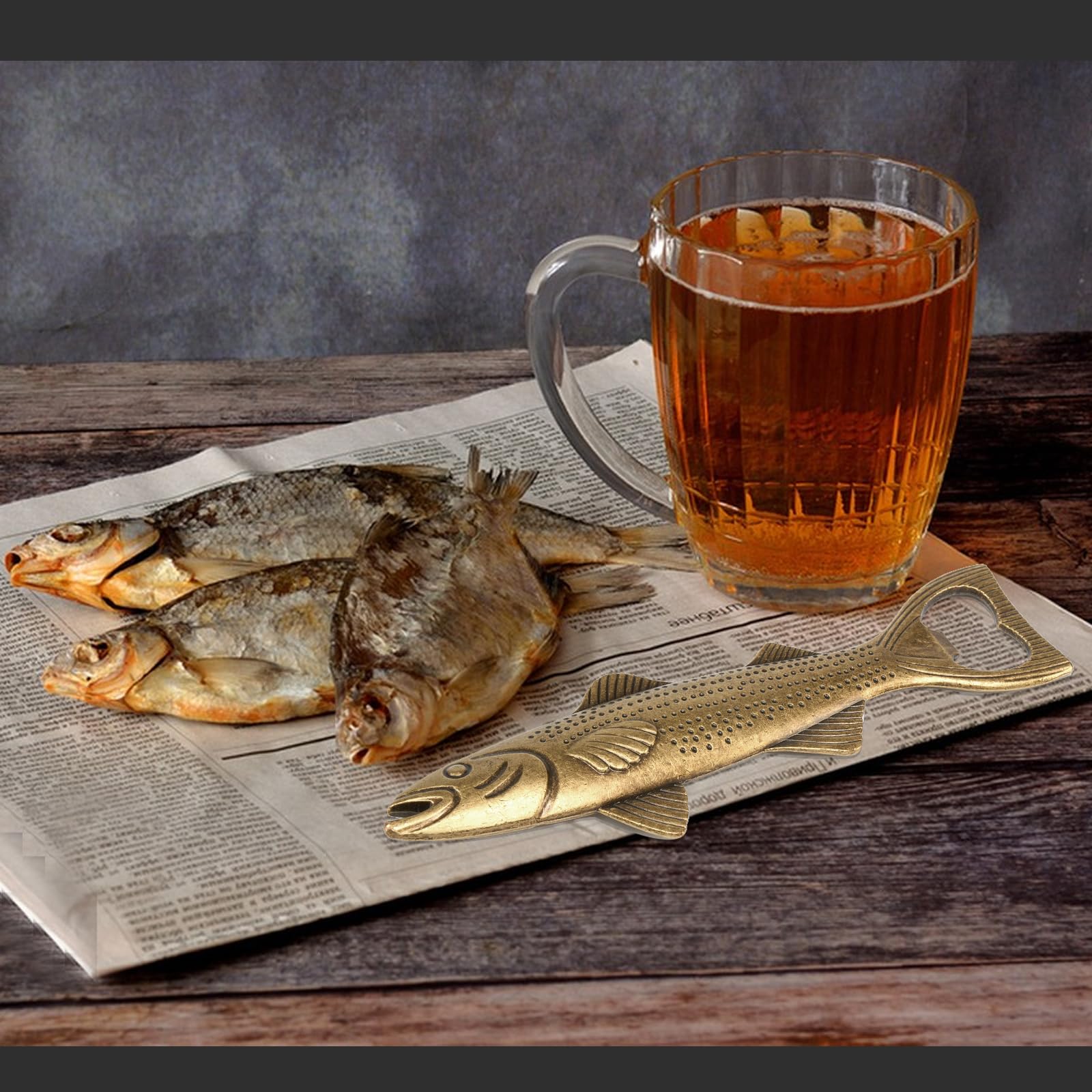 UPSIME vintage fishing gift bottle opener; ideal for dads, grandpas, or anglers.