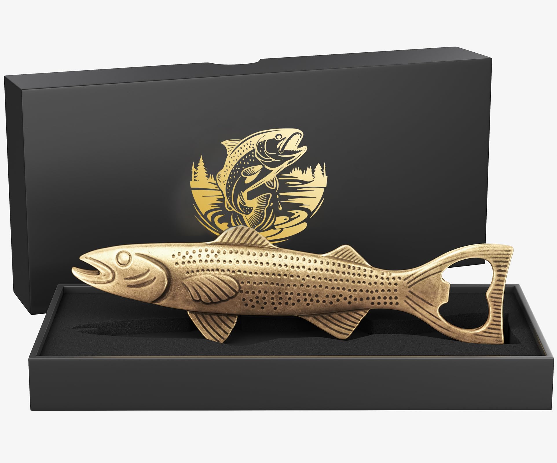 UPSIME vintage fish design bottle opener; durable zinc alloy for everyday use.