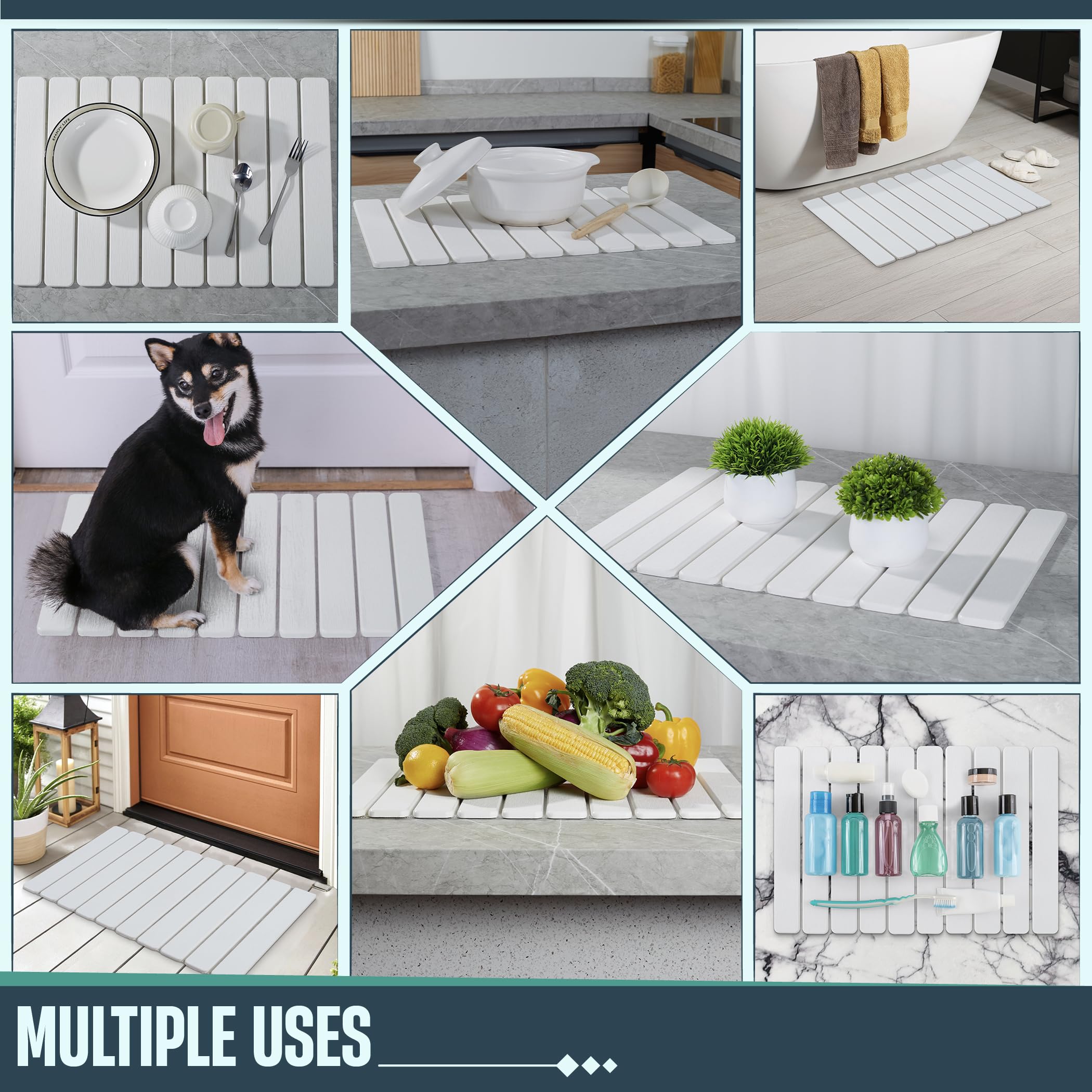 UPTIMAZ Stone Drying Mat functions as a heat-insulation surface.