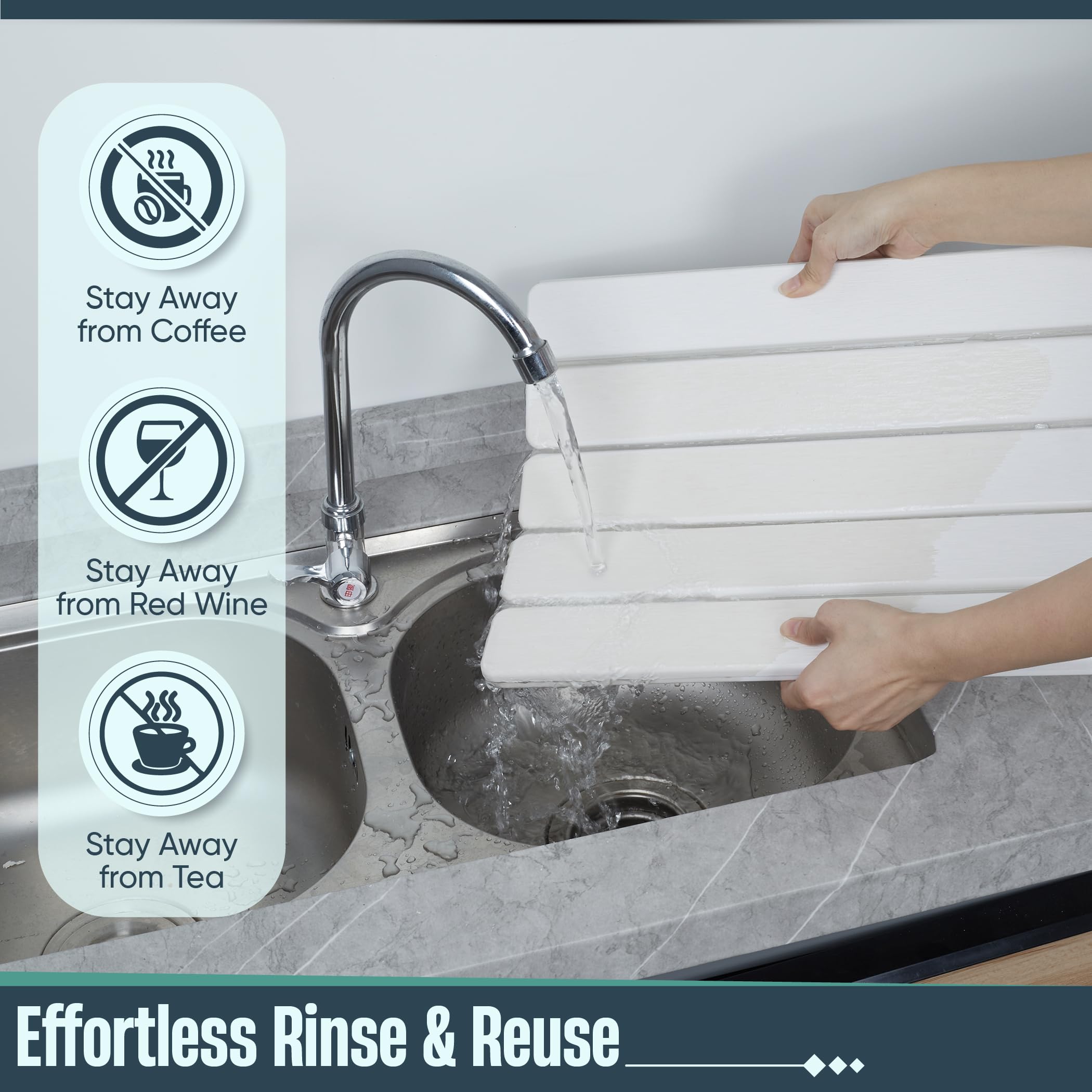 UPTIMAZ Stone Drying Mat dries dishes, bottles, and utensils efficiently.