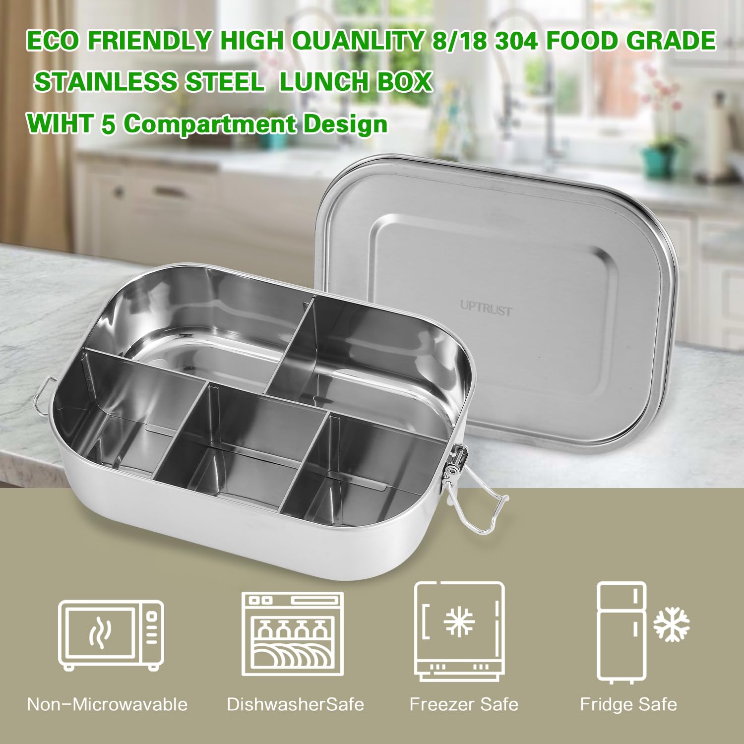UPTRUST Bento Box dishwasher-safe design for easy cleanup.
