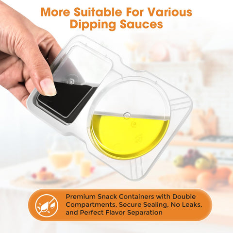 UPUNAIS leakproof snack box prevents spills during travel and office meals.