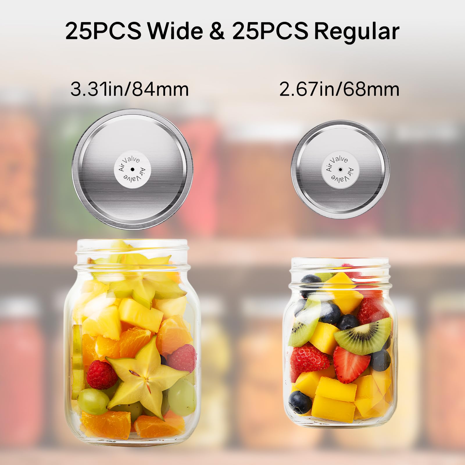 UR ADVANCE rust-proof reusable lid with BPA-free silicone seal