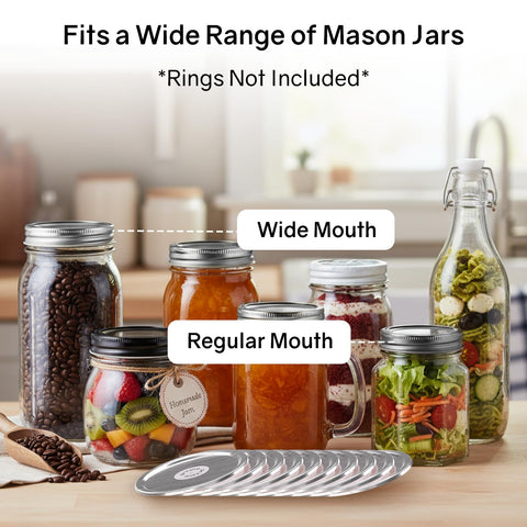 UR ADVANCE vacuum-seal compatible lid for jars with sealer