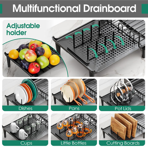 Urackify anti-leakage drainage system directs water into the sink, reducing counter puddles.