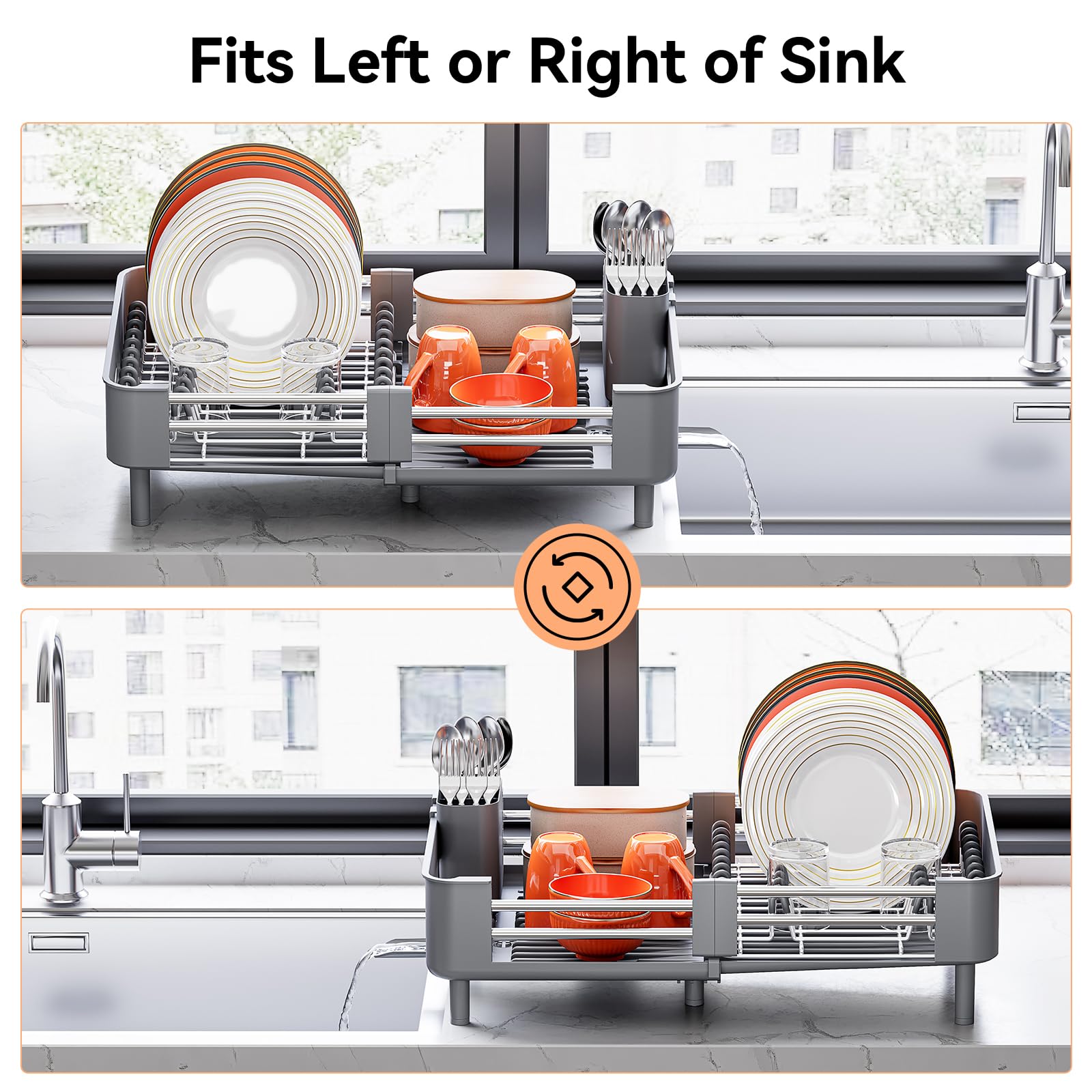 Urackify fast-draining spout prevents water pooling for a tidy counter