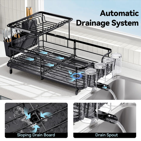Urackify drain spout channels water back to the sink efficiently