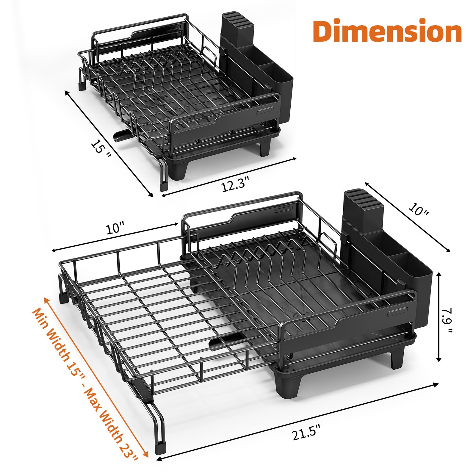 Urackify sleek black design with raised edges