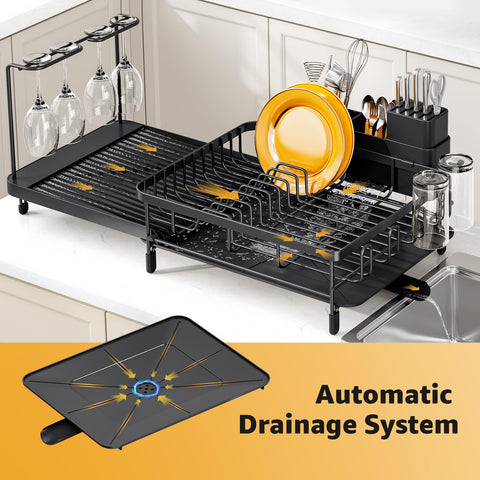 Urackify integrated drainage system directs water into the sink