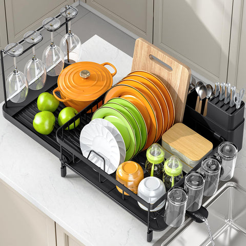 Urackify large capacity rack handles full dish loads efficiently
