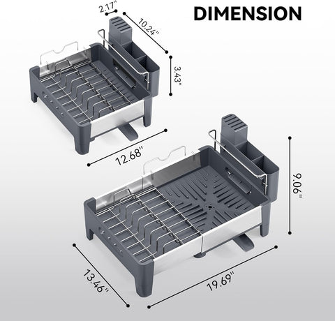 Urackify dish rack near-sink setup helps keep countertops tidy