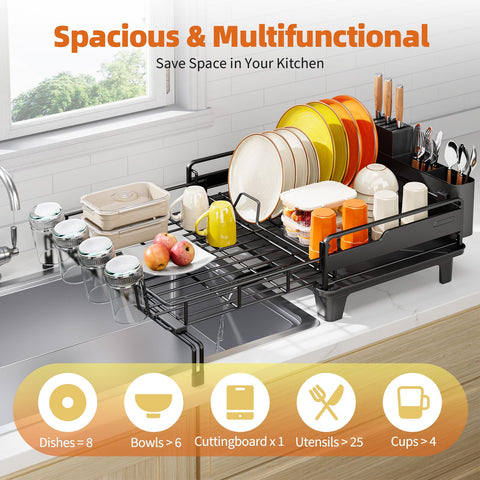 Urackify rack over the sink saves counter space