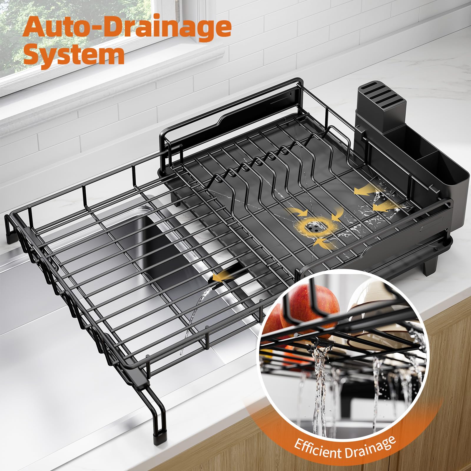Urackify rust-resistant stainless steel frame and PP drip tray