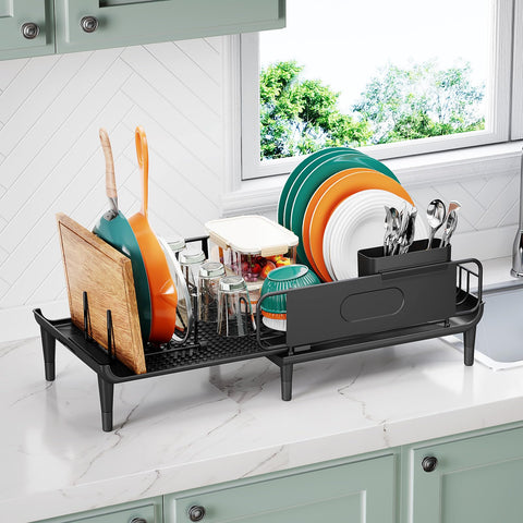 Urackify expandable design fits any sink, transforming clutter into an organized drying zone.