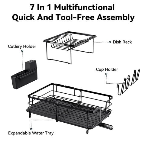 Urackify expandable design adapts to different sink sizes and counter spaces