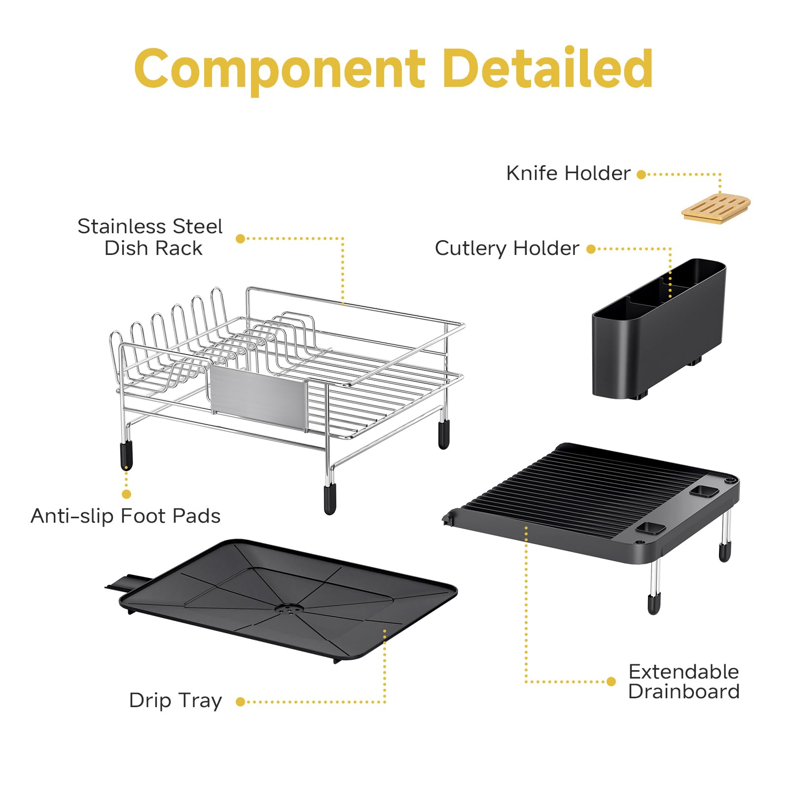 Urackify knife slot in cutlery holder for safe, organized storage