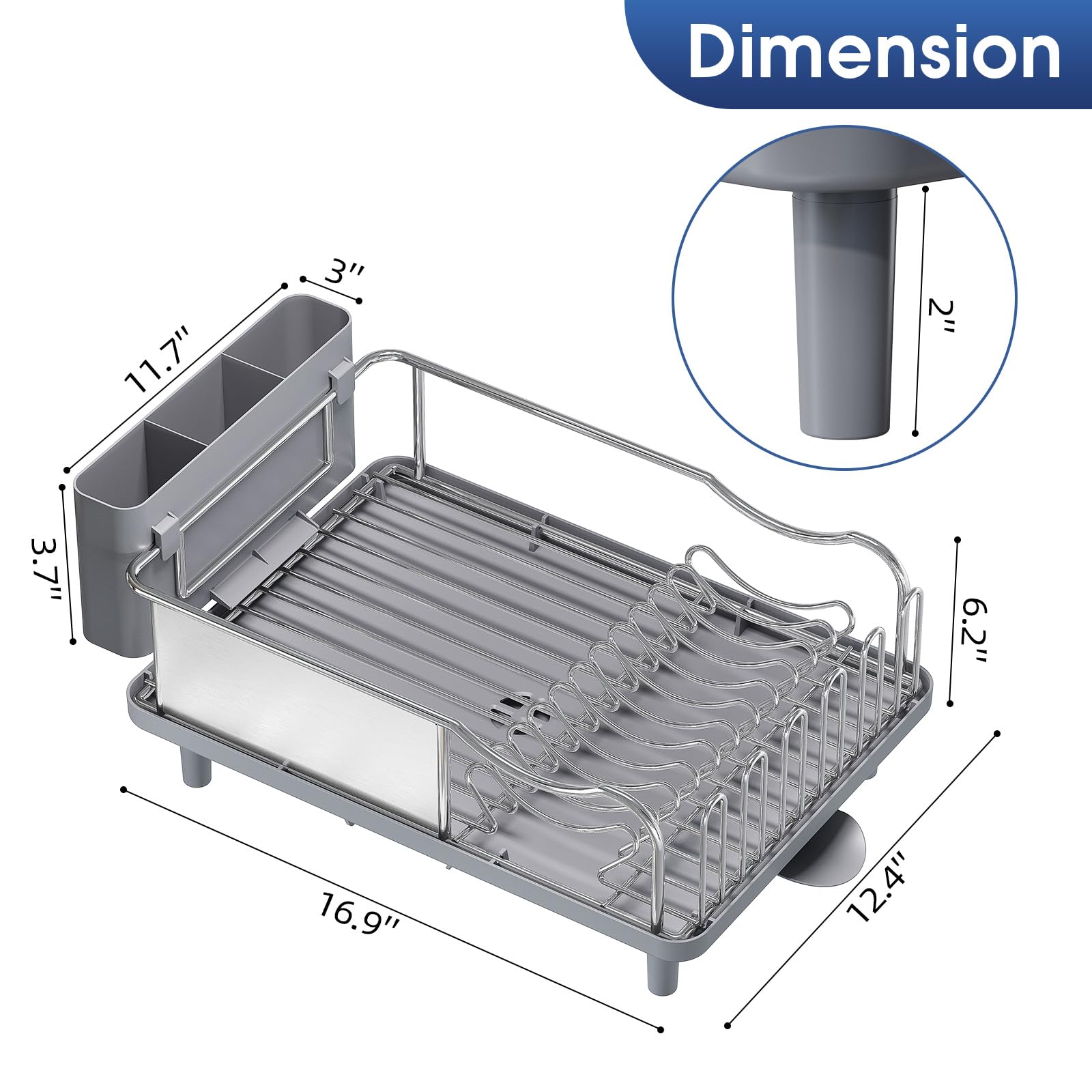 Urackify over-sink dish drying rack fits tight spaces and saves counter space.