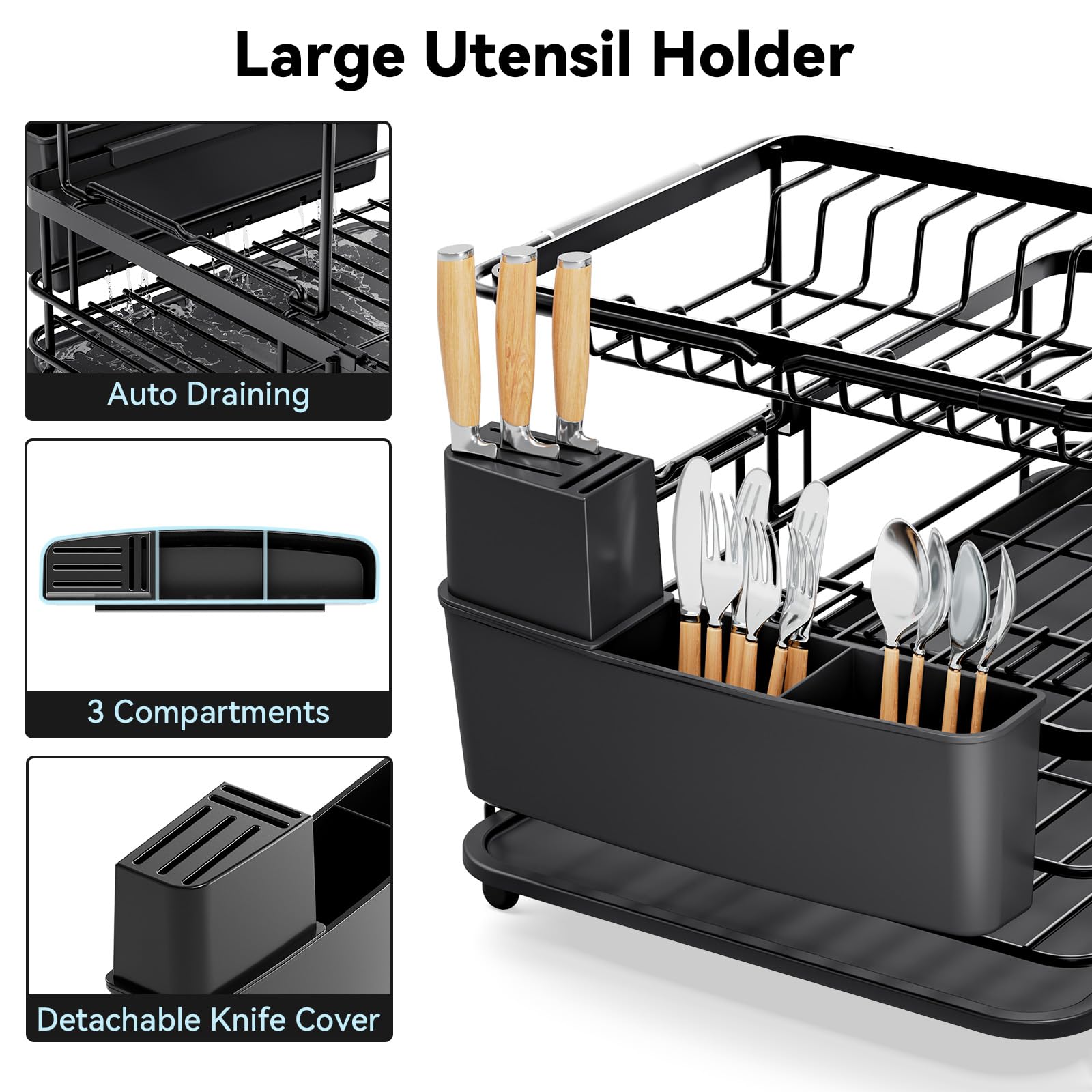 Urackify stainless steel construction resists rust for long-lasting kitchen use