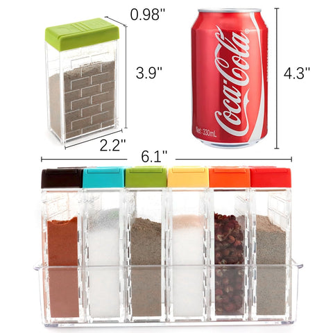 URALFA spice shaker tray compact shows portable storage for six jars.